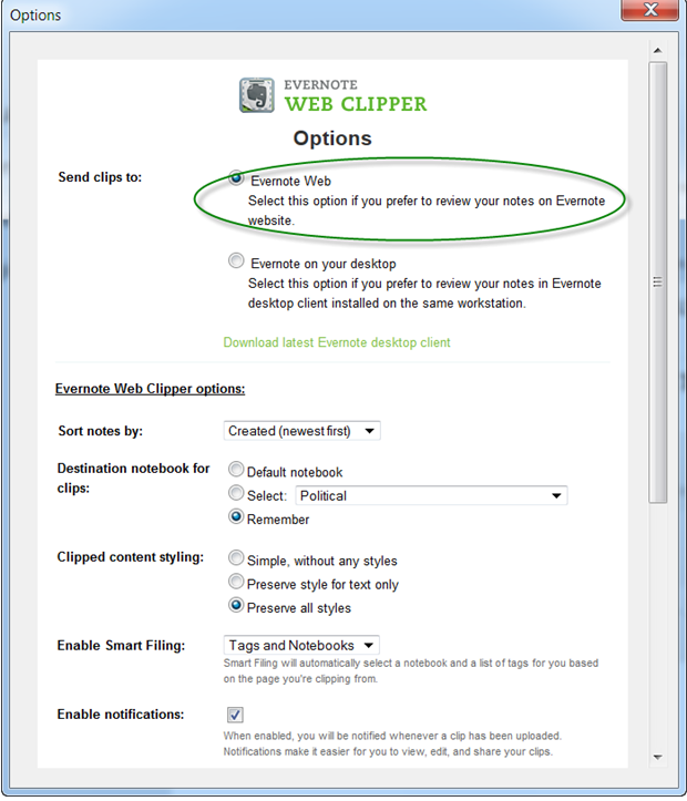 Evernote Screen Shot