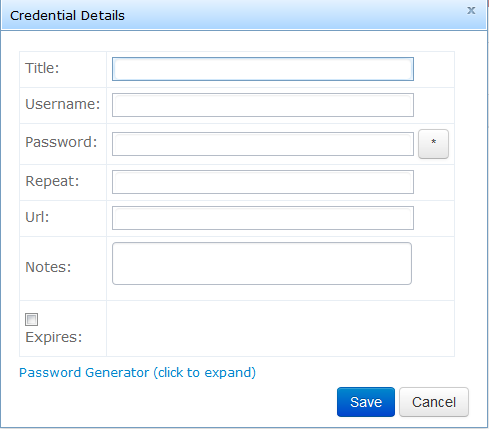 password fields