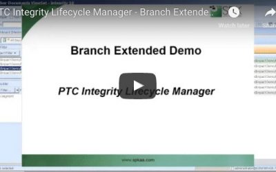 PTC Integrity Lifecycle Manager – Branch Extended Demo