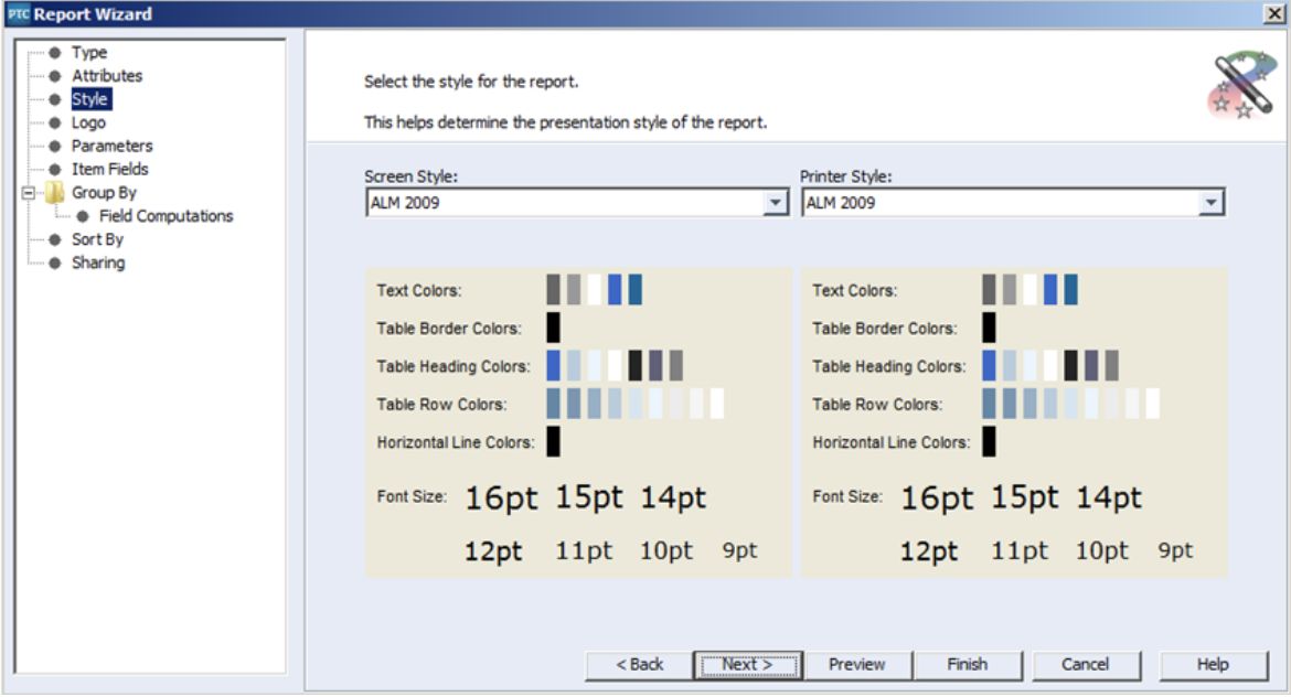 PTC Integrity Reporting Style