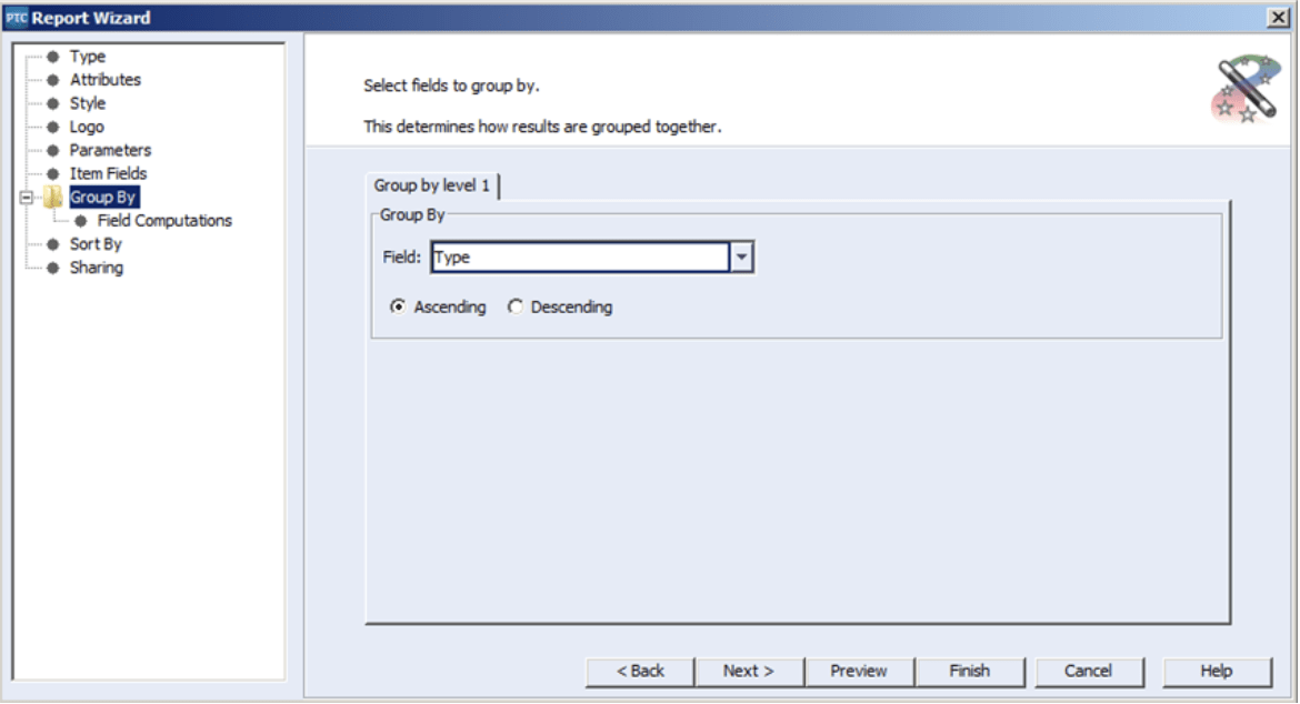 PTC Integrity Reporting Group By