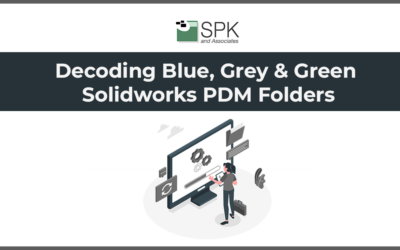 SolidWorks tutorials: Blue, Gray & Green PDM Folders