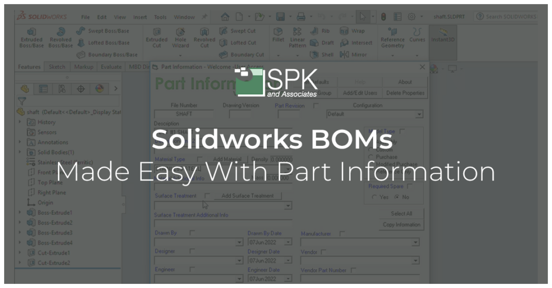 Solidworks Training: How To Use Part Information