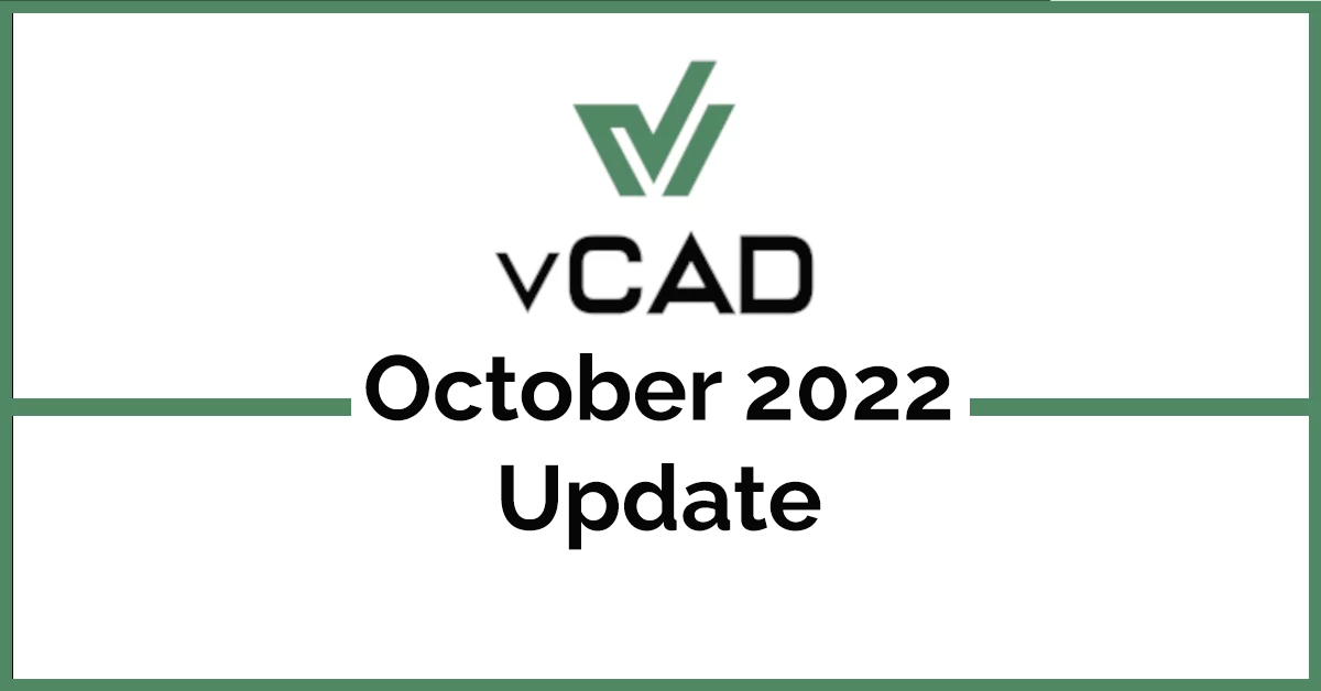 vCAD October 2022 update featured image