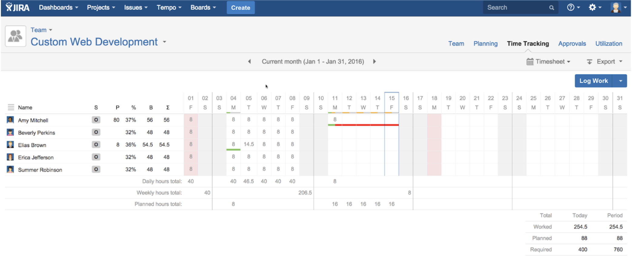 Tempo Timesheets Time tracking