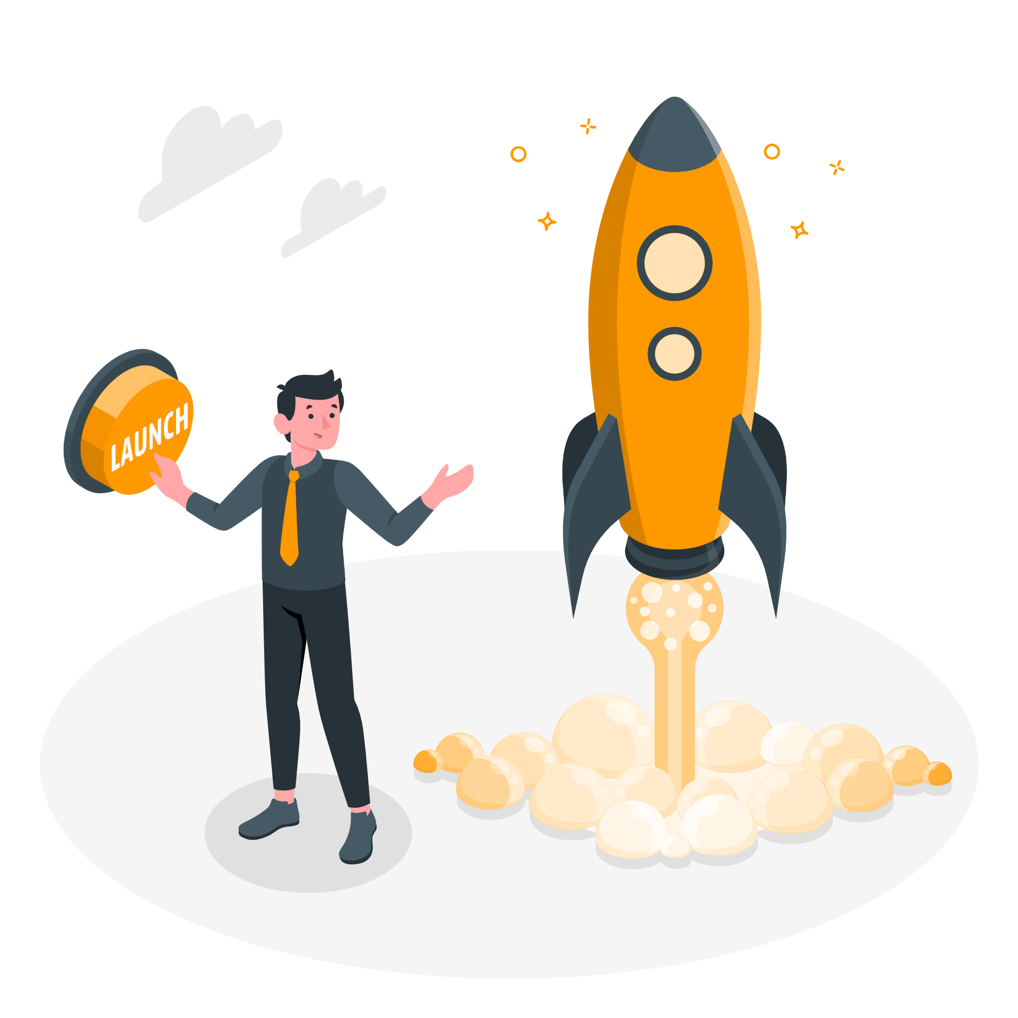rocket-launch-storyset-orange